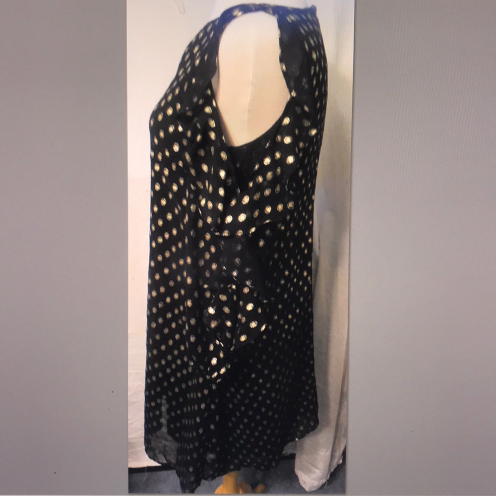 Cold Shoulder Ruffled Sleeve Polka Dot Dress - Picture 5 of 8